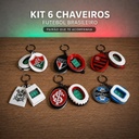 Kit 6 Chaveiros Futebol Brasileiro