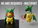 Pikachu con poncho de Rayquaza