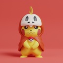 Pikachu disfrazado de Fuecoco