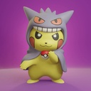 Pikachu disfrazado de Gengar