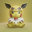 Pikachu disfrazado de Jolteon