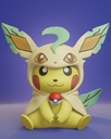 Pikachu disfrazado de Leafeon