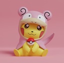 Pikachu disfrazado de Slowpoke