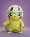 Pikachu disfrazado de Squirtle
