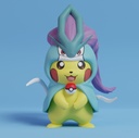 Pikachu disfrazado de Suicune