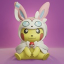Pikachu disfrazado de Sylveon