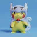 Pikachu disfrazado de Wartortle